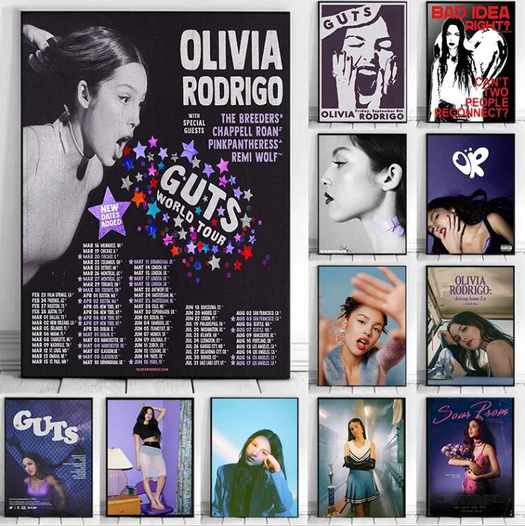 Pop Singer O-Olivia-Rrodrigo Music Album Poster Wall Art Picture Canvas Painting Decoration