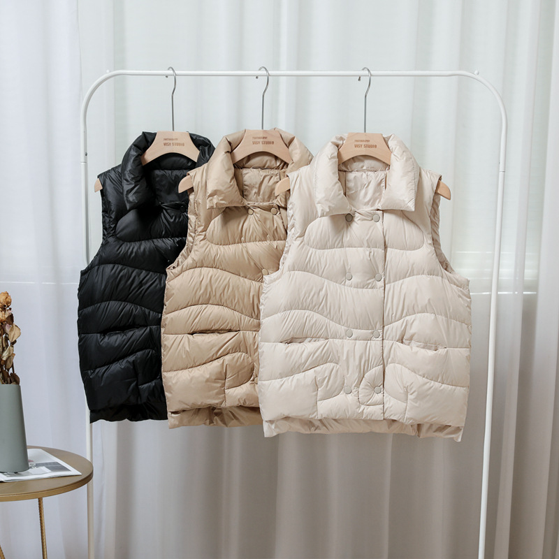 Down vest have cash less than that is registered in the accounts 2021 Autumn and winter new pattern Korean Edition Easy Light and thin Down Jackets vest waistcoat coat wholesale