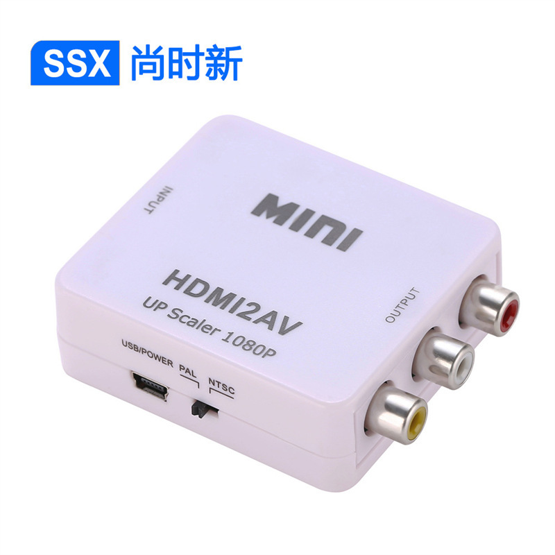Manufacturer HDMI to Av Converter HDMI to 3Rca Adapter 1080P Hdmi2Av Three-Color Video Mini
