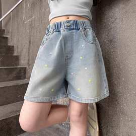 牛仔短裤女童夏季2025新款女大童夏日轻薄裤子儿童五分裤外穿夏装