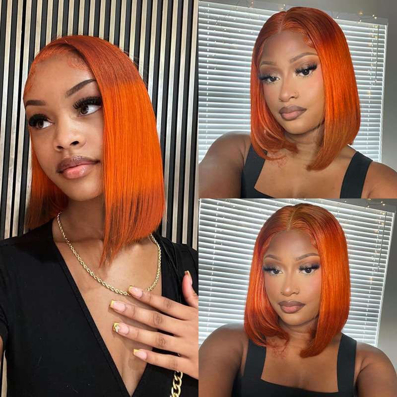 Human Hair Lace Front Wig Xuchang Real Human Hair Women's Full Head Long Hair Wig, Dyeable and Permable with Bangs