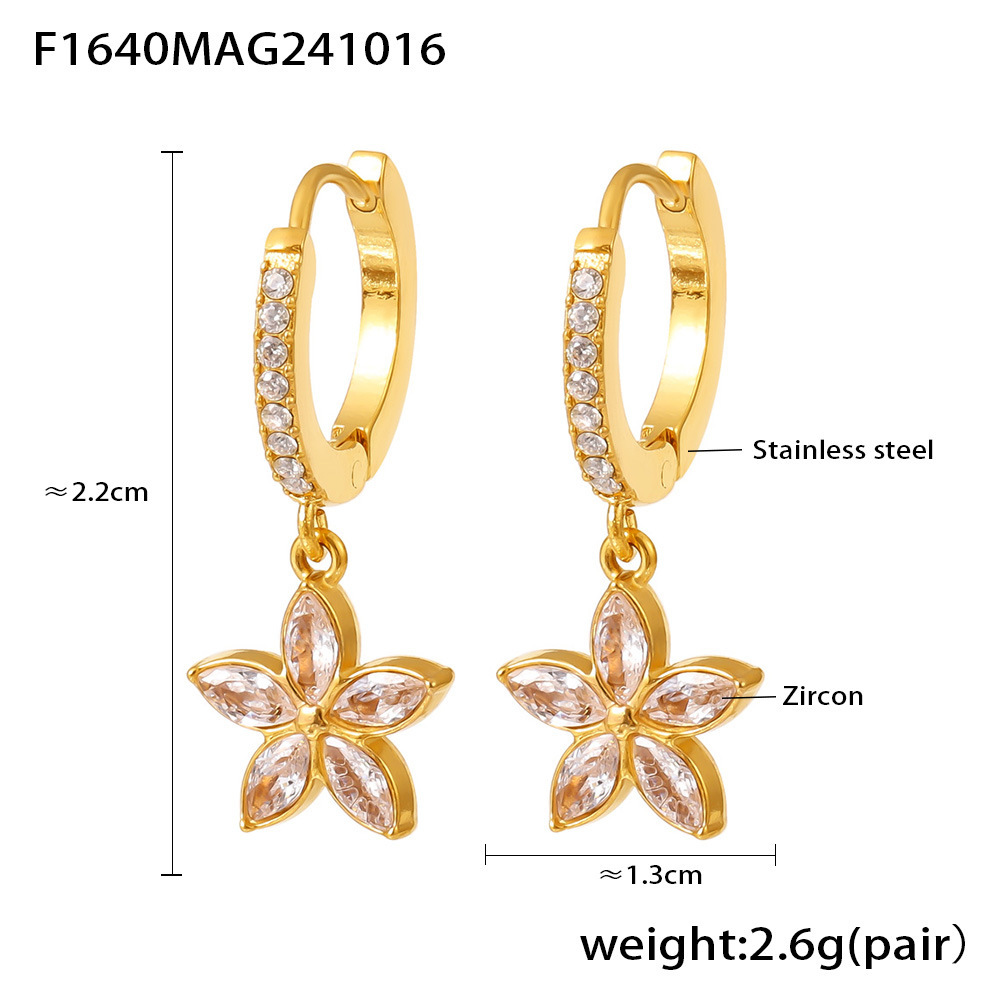 Sugar Cube Geometric Zircon Earrings Hand Inlaid Diamond Jewelry_voghion.com