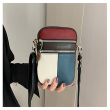 牛皮皮质小方包女 2024新款百搭小挎包厂家批发手机零钱单肩包女