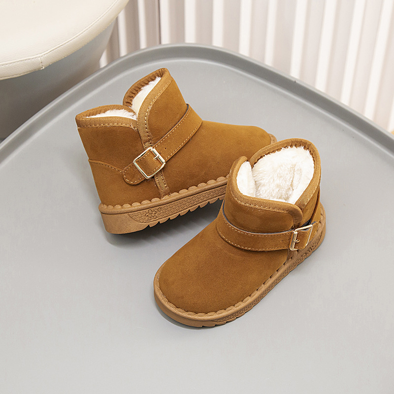 Bottes d'hiver pour filles et garçons 2024 pour enfants, chaussures en coton épais et pelucheux pour bébés_voghion.com