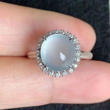 天然翡翠戒指,戒面,蛋面成品,高端品质玉戒指镶嵌合腾翡翠直播