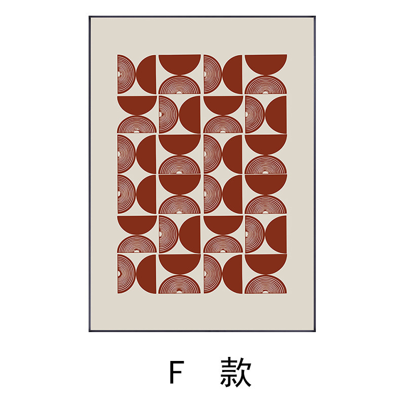 黑白灰棕系设计师软装搭配挂画现代极简卧室床头挂画客厅背景装饰|undefined