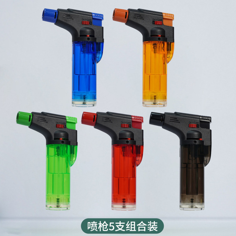 新打火机高级防风直冲打火机点火器点艾条神器点雪茄充气焊枪喷枪|undefined