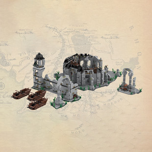 Moc-28664 Abandoned City "Star Host Castle" Parts from the Movie "2838"