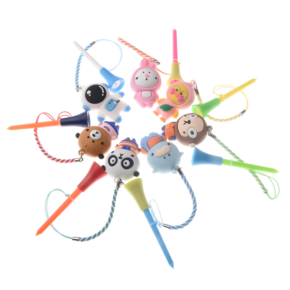 Golf bola de goma de uñas bola de plástico asiento de golf TEE con cuerda de dibujos animados patrón anti-perdido estante de la bola