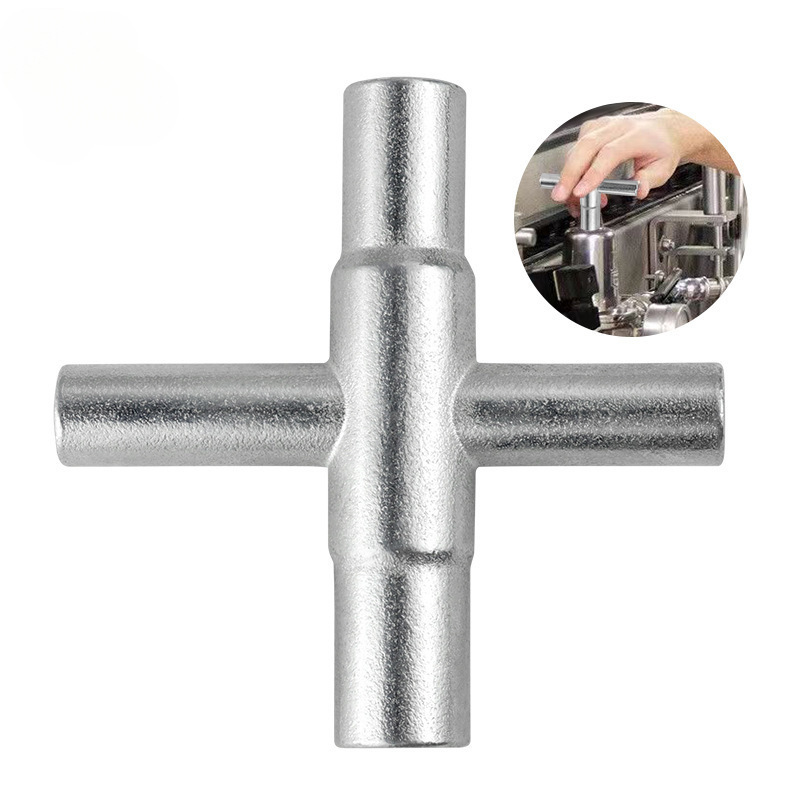 4-in-1 Silver Wrench, Square Wrench, Cross Faucet Wrench, Manual Bathroom Wrench, Hardware Tools Wholesale