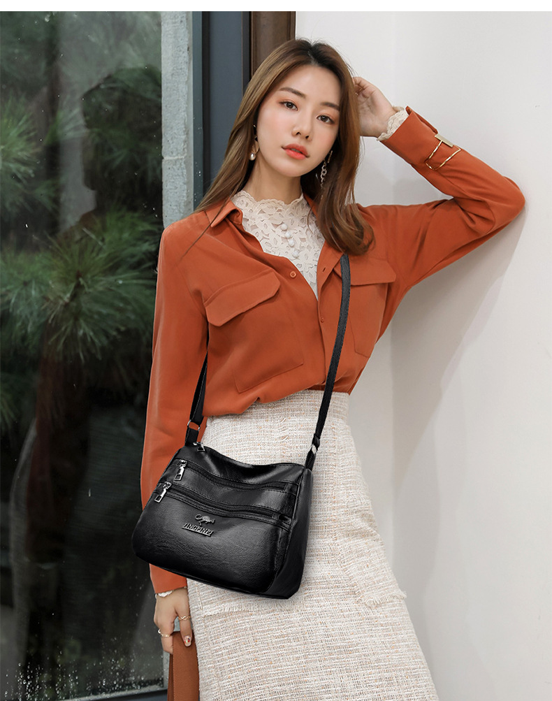 High 2024 new multi-layer women's soft leather with large capacity and good quality single shoulder diagonal cross bag_voghion.com