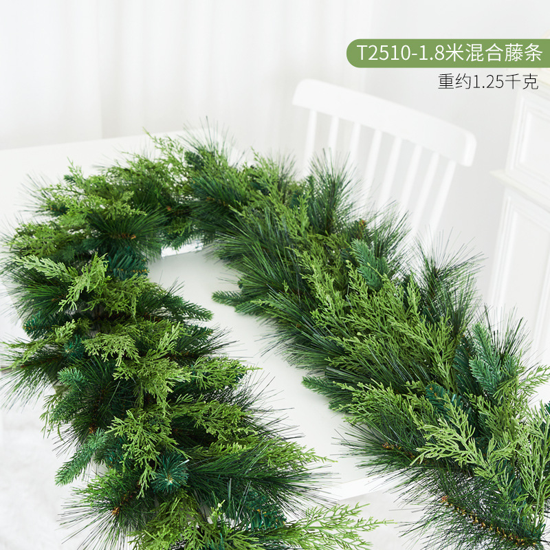 クリスマス装飾品創意暗号化植毛雪花藤条ホテルデパートのショーウインドーのドアの階段手すりの配置