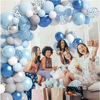 Blue colorful balloon for bride, evening dress for boys, decorations