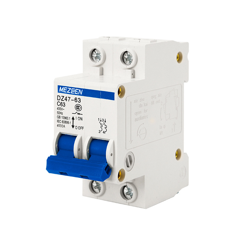 DZ47-63/2P63A circuit breaker, household air switch, DZ47-C63 mini circuit breaker