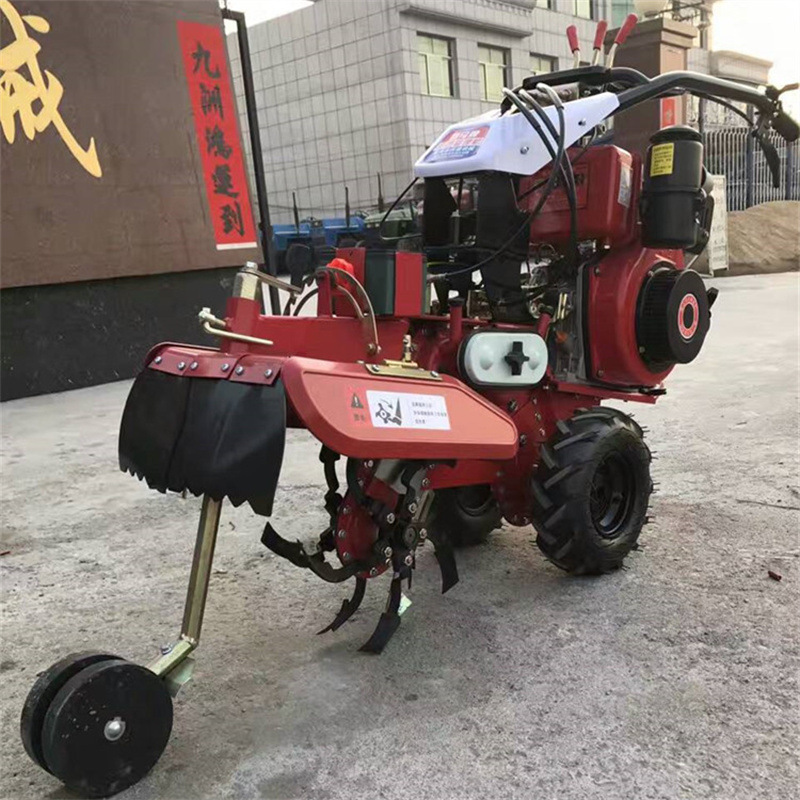 家用生姜大葱开沟培土机 192型四驱柴油开沟机 多功能松土旋耕机