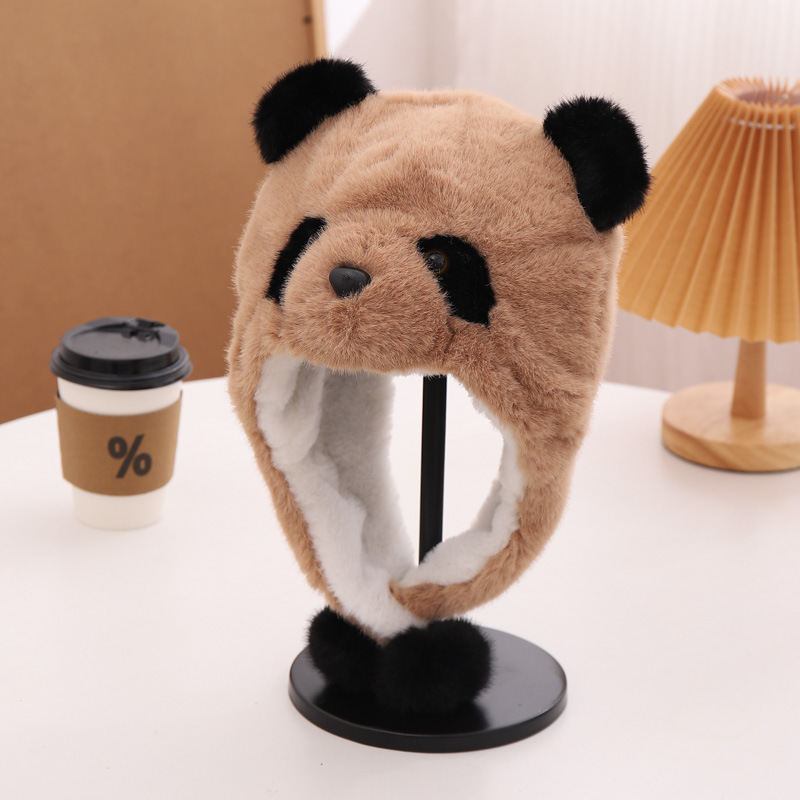 Niños otoño invierno sombrero sombrero de peluche sombrero protector de orejas caliente para niños y niñas sombrero de punto bebé colgar orejas 2025 nuevo