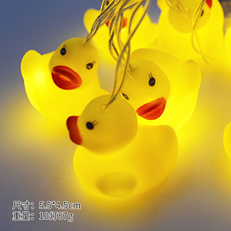 Luces LED de Navidad, luces LED de vinilo con forma de animales, luces de Navidad con forma de pato de dibujos animados, luces de Navidad de Amazon, luces decorativas navideñas