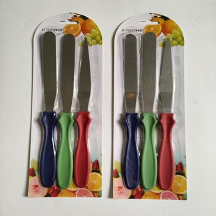 Factory Direct Supply Spatula 3-Piece Kitchen Baking Cream Spatula Household Pp Handle Scraper Set