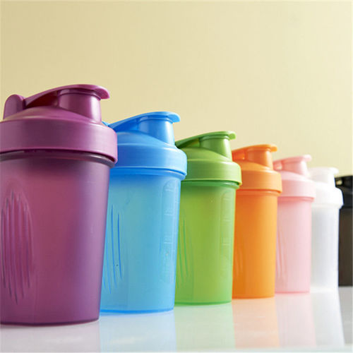 400ML Sports Protein Shake Cup Advertorial Cup with Graduations Fitness Plastic Shaker