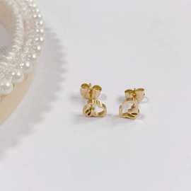 昌昊跨境厂家批发简约时尚小兔子几何耳钉耳饰穿刺耳钉