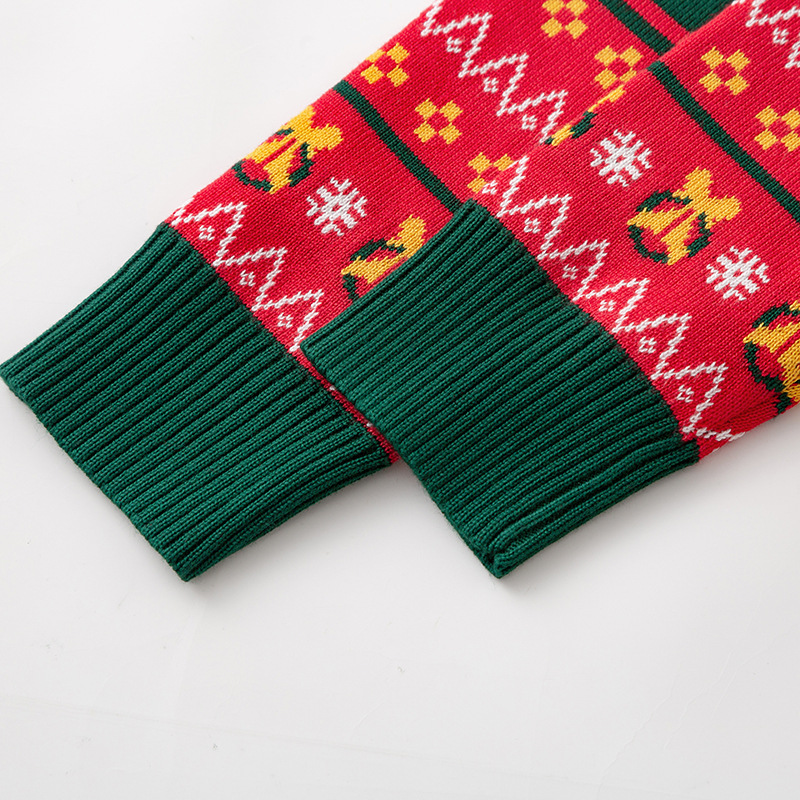 Fábrica de fuentes nuevos niños europeos y estadounidenses suéter de Papá Noel niños y niñas dibujos animados Jacquard top top jersey