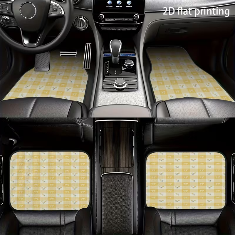 Cross-Border Minimalist Car Interior Floor Mats, Thickened Dirt-Resistant and Scratch-Resistant Mats, Easy to Care For, Can Be Cut, Wholesale and Dropshipping Available