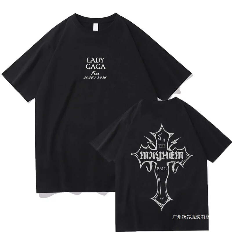 Lady Gaga Mayhem Cross-Cut T-Shirt Fashionable Graphic T-Shirt for Men and Women High-Quality Clothing Lady Gaga Mayhem Cross-Cut T-Shirt Fashionable Graphic T-Shirt for Men and Women High-Quality Clothing