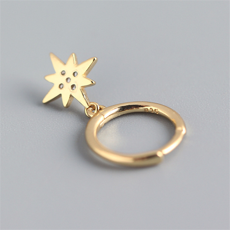 New Trendy Stud Earrings Moon Stars Simple Earringspicture3