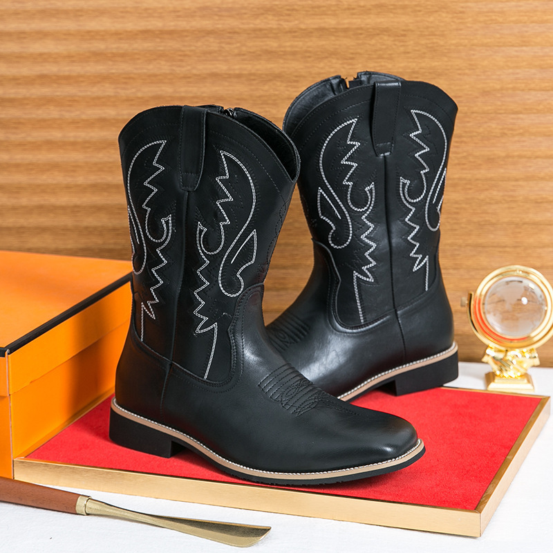Cross-Border Four-Season Style National Trend Floral Carved Martin High-Top Large Size Court-Style Retro Workwear Motorcycle Boots Foreign Trade Men's Shoes Cross-Border Four-Season Style National Trend Floral Carved Martin High-Top Large Size Court-Style Retro Workwear Motorcycle Boots Foreign Trade Men's Shoes