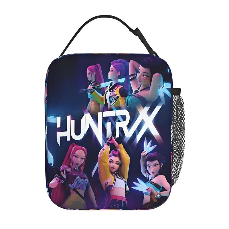 跨境新品厂家货源KPOP猎魔女团Huntrix Kpop印花同款儿童动漫餐包|undefined