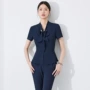 美容院短袖气质夏季工作服