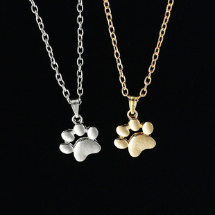 Foreign trade new jewelry cute animal Cat Claw foot necklace AliExpress ebay hot selling accessories wholesale
