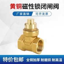 磁性鎖閉銅閘閥dn15帶鎖自來水表前閥4分加密閘閥20防盜鎖閉閥門