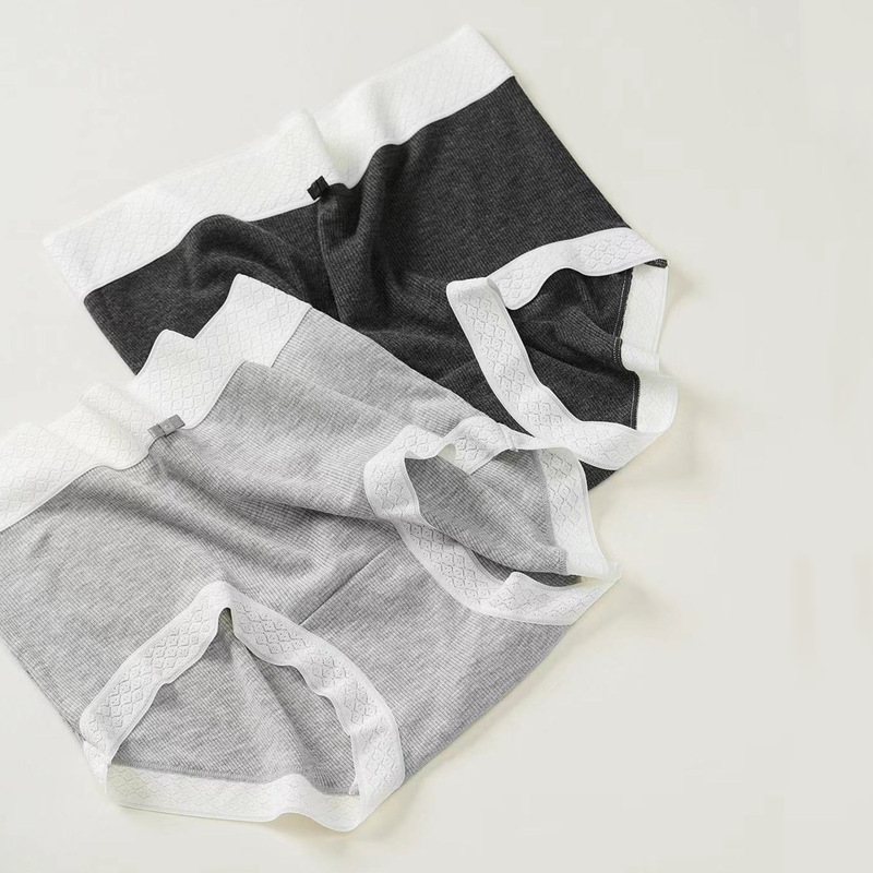 Xiaolan Skirt R028 Ribbed Mid-Waist Women's Underwear Autumn and Winter Melard Seamless Elastic Breathable Hip-Hugging Girl's Triangle Briefs