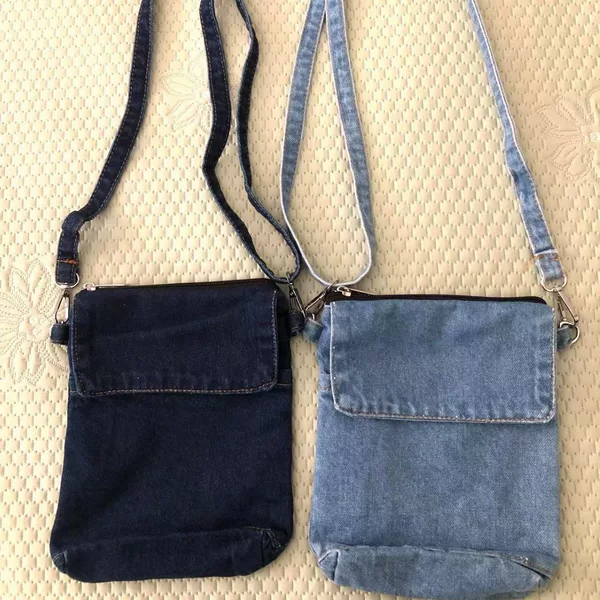 small size Phone Bag Women's Shoulder Bag Ins All-match Mini Denim Small Backpack Water Cup Crossbody Bag Men's Trendy Wallet