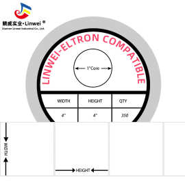 102*102mm*350张空白热敏纸E邮宝热敏标签纸国际物流不干胶打印贴