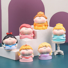 Q版迪士尼公主胖嘟嘟3D立体石膏娃娃涂色儿童手工diy创意小礼物