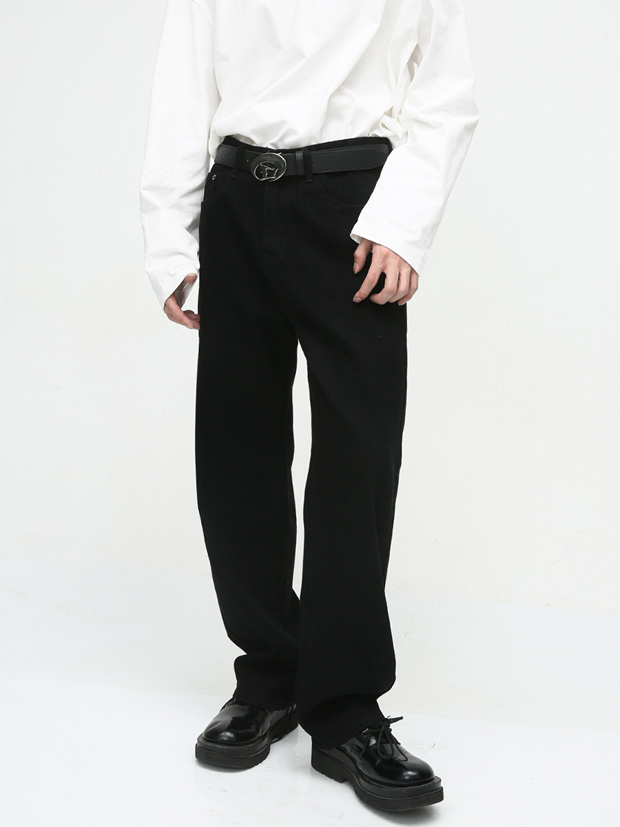 Mtlclothes ropa de Hombre | 2023 otoño nuevo estilo Hong Kong avanzada sentido simple suelta casual Denim traje moda