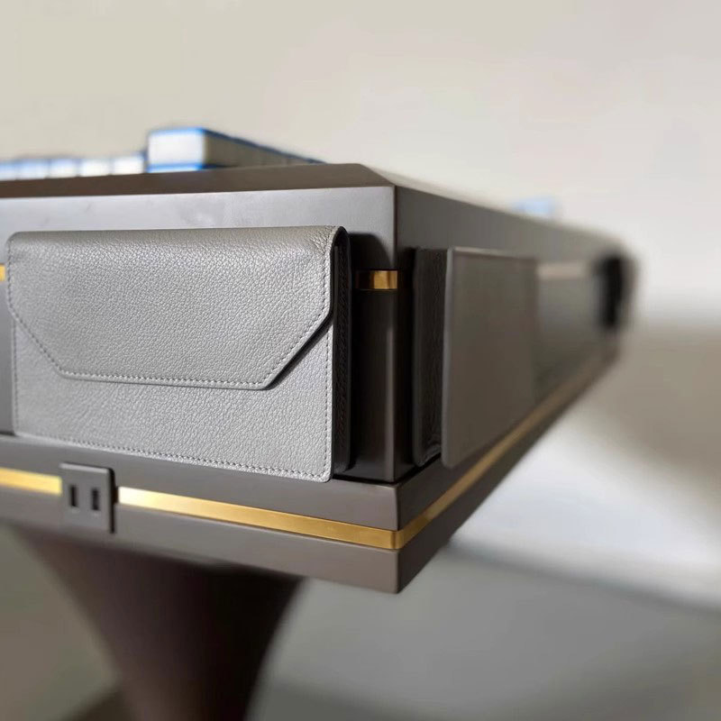 Mesa de mahjong automática de lujo ligero de estilo italiano, sala de ocio y entretenimiento para el hogar, mesa de ajedrez y cartas de villa de alta gama, máquina de mahjong