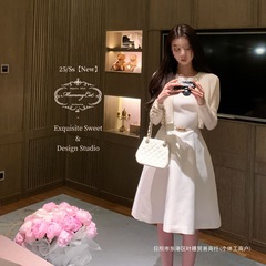 针织开衫外套女2025新款秋上衣高级感外搭显瘦百搭无袖款适中纯色