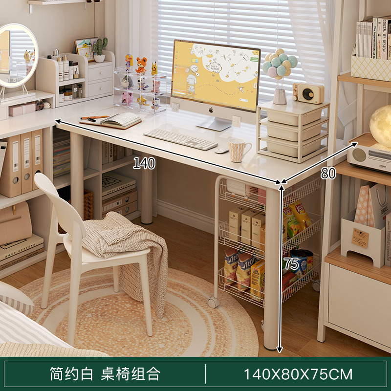 Comodador dormitorio de niñas 2 en 1 mesa de maquillaje 2025 nuevo estilo de crema de lujo ligero escritorio de escritorio casero de alta calidad