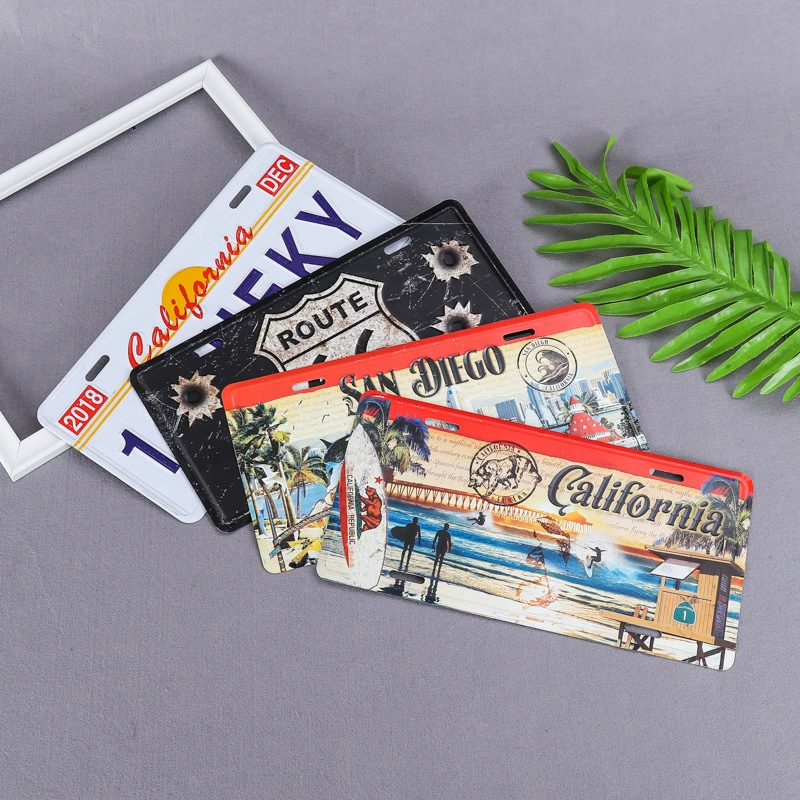 Производитель по индивидуальному заказу, американский ретро старый алюминиевый железный рисунок, бар, кофейня, старый номерной знак, настенное украшение, картина по индивидуальному заказу