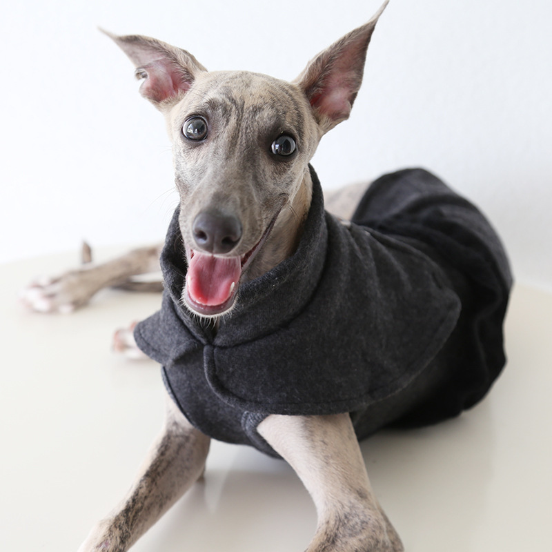 Petstyle Wool Fleece Trench Coat Cape Italian Greyhound Whippet Pet Clothes Cross-Border Amazon