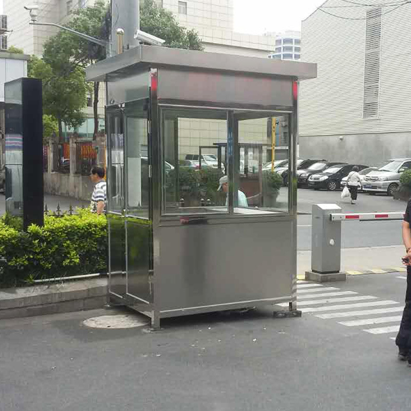 Sala de guardia de estructura de acero Fabricante Comunidad Sala de guardia de acero inoxidable Forma Caja de guardia de seguridad de acero inoxidable 304