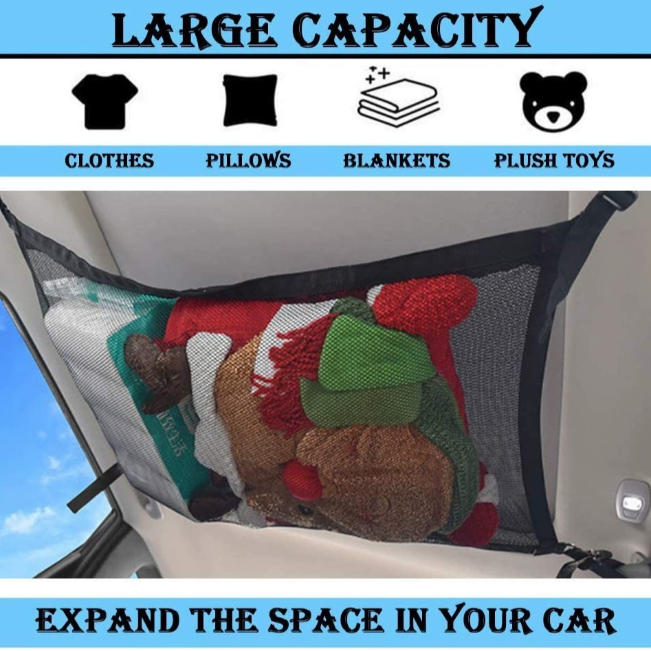 Сумка для хранения автомобиля, сетка для хранения на крыше, автомобильная потолочная сетка с карманом на молнии, сумка для хранения электромобиля, подвесная сумка