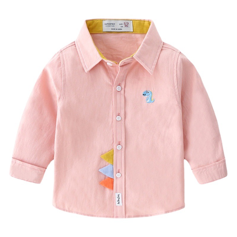 Nueva primavera y otoño estilo coreano ins ropa de los niños moda lindo dibujos animados camisa algodón al por mayor