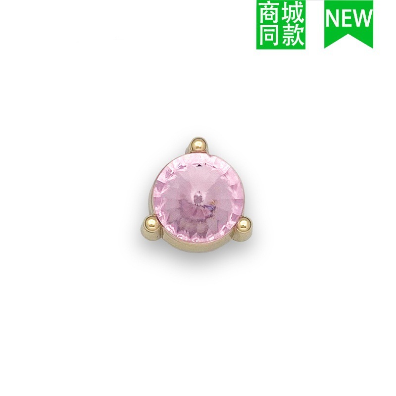 新款cross洞洞鞋鞋花金属樱花鞋扣配饰配件粉色系花朵diy装饰品|undefined