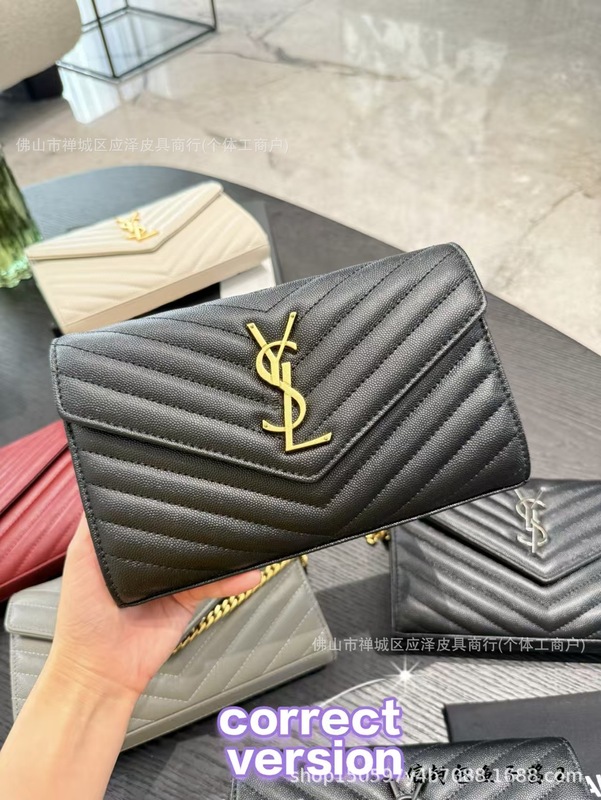 跨境潮流Y家信封包时尚百搭真皮链条腋下包高级感单肩斜挎包同款|undefined