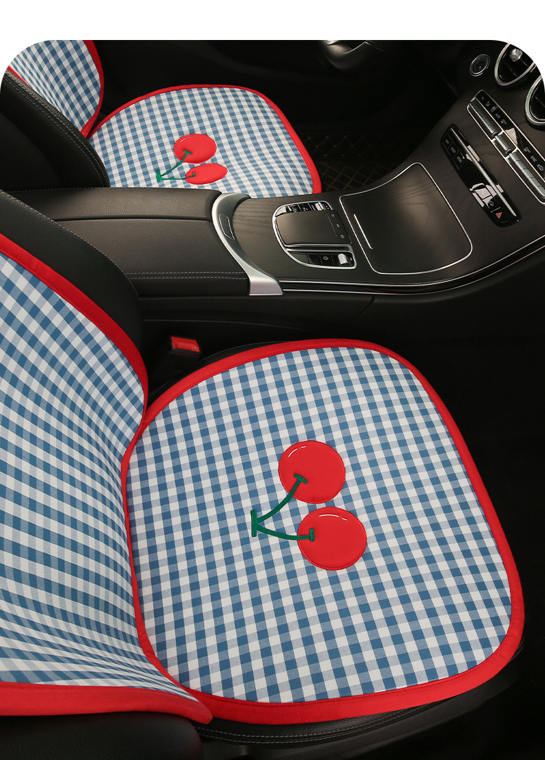 Car Seat Cushion for Summer, Suitable for All Seasons, 2025 New Model, Cute Car Seat Pad, Non-Slip, Ventilated Seat Cover for Women's Car Interior