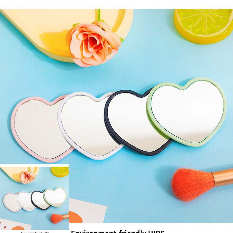 爱心便携式现代简约心形小镜子美妆高清迷你梳妆镜学生宿舍女生镜